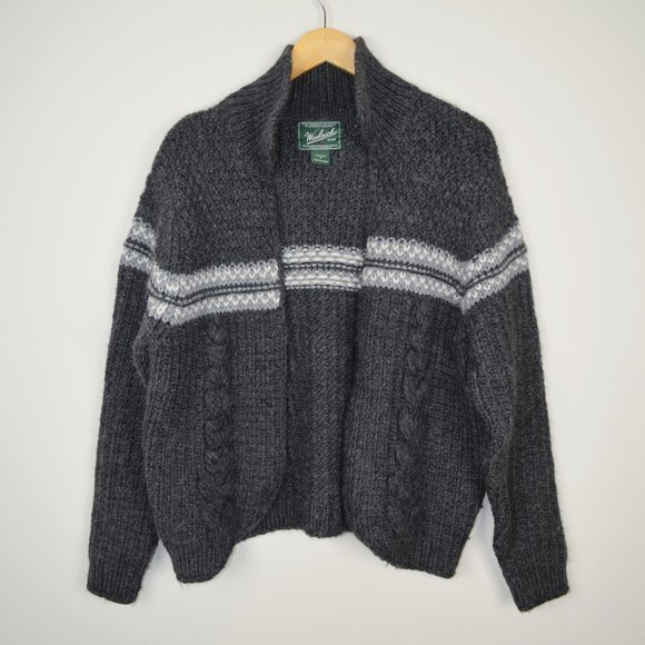 Woolrich Sweaters - Woolrich Vintage Chunky Knit Lamb Wool Cardigan Sweater